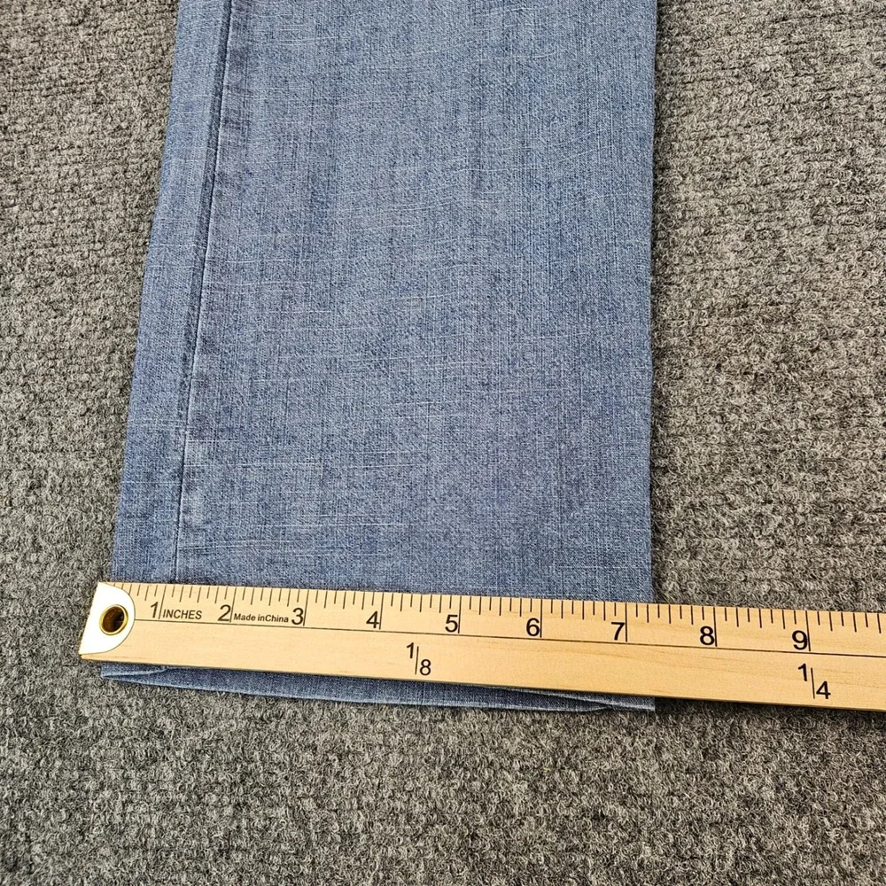 Lee Platinum Label Chambray Pants Blue Straight Leg COY-G884-022 Womens 12M NWT
